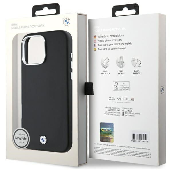 BMW MagSafe dėklas iPhone 16 Pro Max – juodas