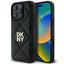 DKNY Quilted Stack Logo dėklas iPhone 16 Pro – juodas