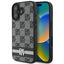 DKNY Checkered Pattern & Printed Stripes iPhone 16 dėklas - juodas
