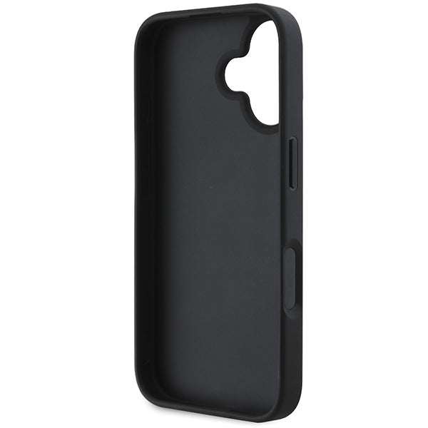 DKNY Checkered Pattern & Printed Stripes iPhone 16 dėklas - juodas