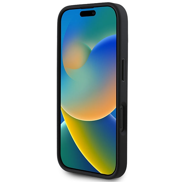 DKNY dygsniuotas dėklas iPhone 16 – juodas