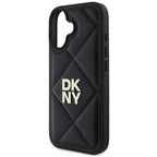 DKNY dygsniuotas dėklas iPhone 16 – juodas