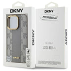 DKNY MagSafe dėklas iPhone 14 Pro – smėlinis