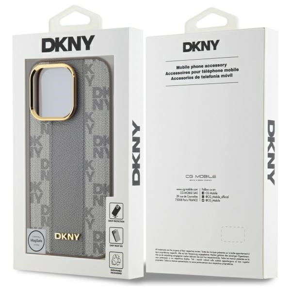 DKNY MagSafe dėklas iPhone 14 Pro – smėlinis