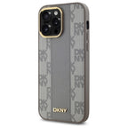 DKNY MagSafe dėklas iPhone 14 Pro Max – smėlio