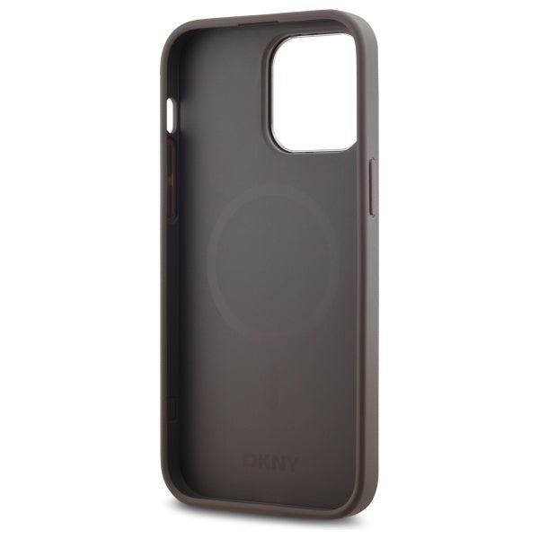 DKNY MagSafe dėklas iPhone 14 Pro Max – smėlio