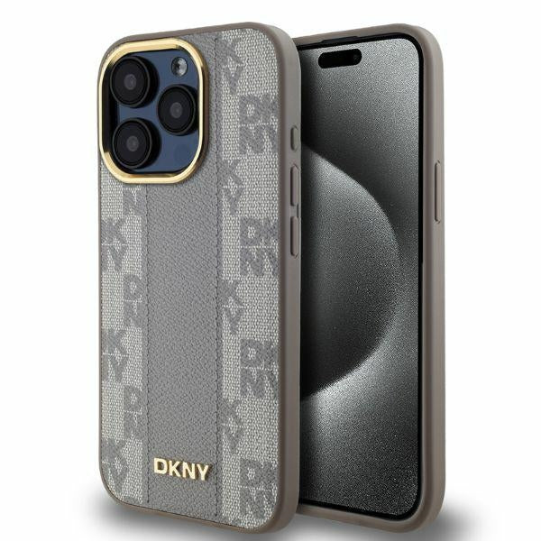 DKNY MagSafe dėklas iPhone 15 Pro – smėlio -- iPhone 15 Pro