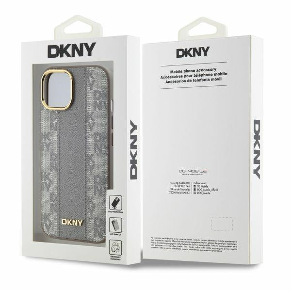 DKNY MagSafe dėklas iPhone 15 – smėlio spalvos -- iPhone 15