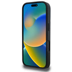 DKNY MagSafe dėklas iPhone 16 Pro – juodas, sidabrinis logotipas