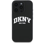 DKNY MagSafe silikoninis dėklas iPhone 16 Pro Max – juodas
