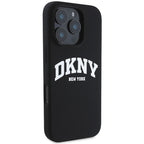 DKNY MagSafe silikoninis dėklas iPhone 16 Pro Max – juodas