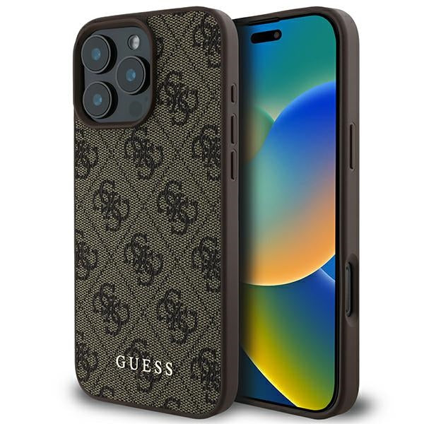 Guess 4G Classic dėklas iPhone 16 Pro Max – Rudas -- iPhone 16 Pro Max