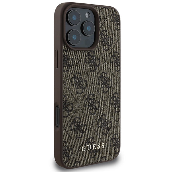 Guess 4G Classic dėklas iPhone 16 Pro Max – Rudas -- iPhone 16 Pro Max