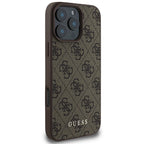 Guess 4G Classic dėklas iPhone 16 Pro Max – Rudas -- iPhone 16 Pro Max