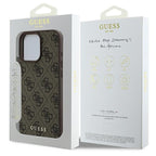 Guess 4G Classic dėklas iPhone 16 Pro Max – Rudas -- iPhone 16 Pro Max