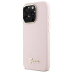 Guess silikoninis dėklas iPhone 16 Pro Max – rožinis
