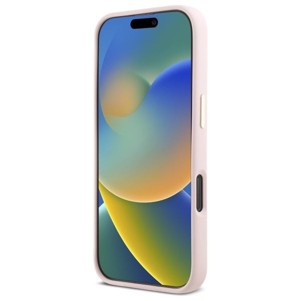 Guess silikoninis dėklas iPhone 16 Pro Max – rožinis