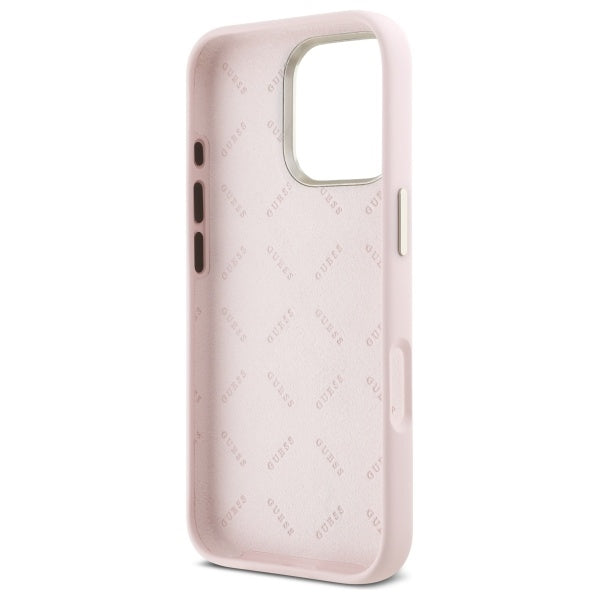 Guess silikoninis dėklas iPhone 16 Pro Max – rožinis