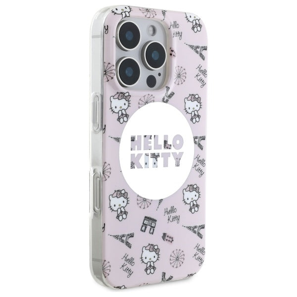Hello Kitty MagSafe dėklas iPhone 16 Pro – rožinis