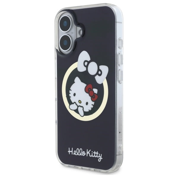 Hello Kitty MagSafe dėklas iPhone 16 – juodas