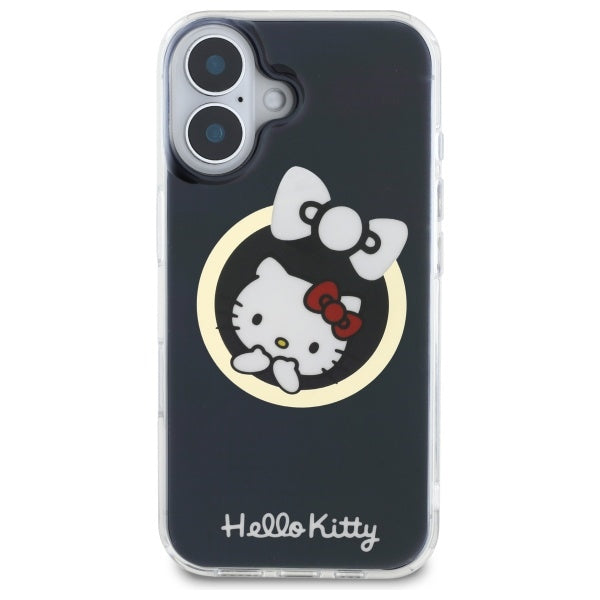 Hello Kitty MagSafe dėklas iPhone 16 – juodas