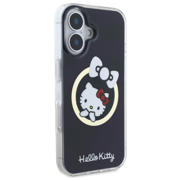 Hello Kitty MagSafe dėklas iPhone 16 – juodas