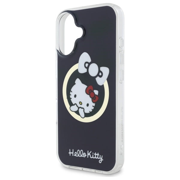 Hello Kitty MagSafe dėklas iPhone 16 – juodas