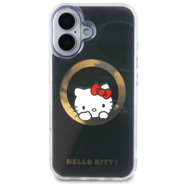 Hello Kitty MagSafe dėklas iPhone 16 – juodas