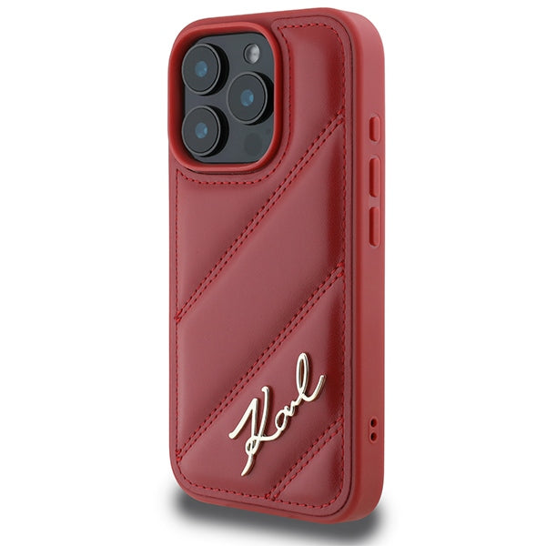 Karl Lagerfeld iPhone 16 Pro dėklas – raudonas