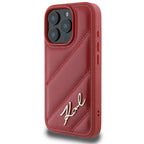 Karl Lagerfeld iPhone 16 Pro dėklas – raudonas