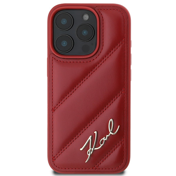 Karl Lagerfeld iPhone 16 Pro dėklas – raudonas