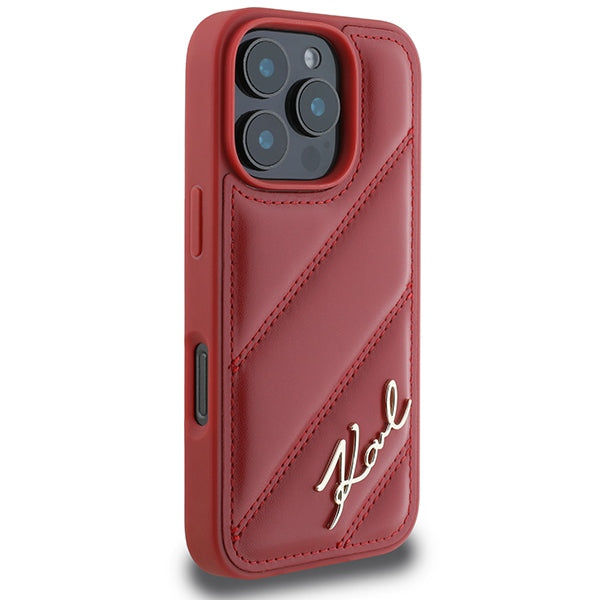 Karl Lagerfeld iPhone 16 Pro dėklas – raudonas