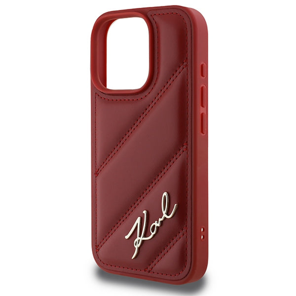 Karl Lagerfeld iPhone 16 Pro dėklas – raudonas