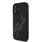 Karl Lagerfeld 3D Rubber dėklas iPhone 16 – juodas