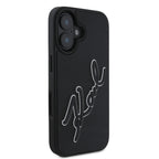 Karl Lagerfeld 3D Rubber dėklas iPhone 16 – juodas