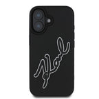 Karl Lagerfeld 3D Rubber dėklas iPhone 16 – juodas