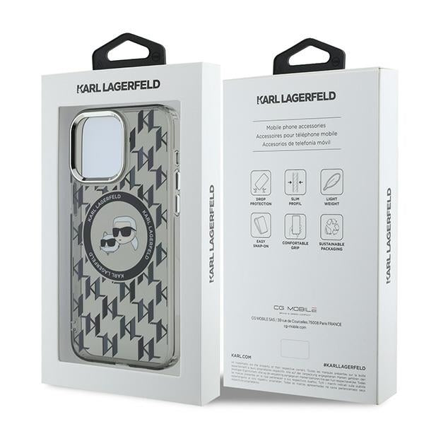Karl Lagerfeld MagSafe dėklas iPhone 15 Pro – juodas -- iPhone 15 Pro