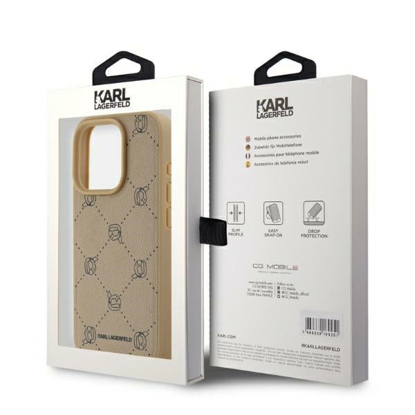 Karl Lagerfeld MagSafe dėklas iPhone 15 Pro – smėlio