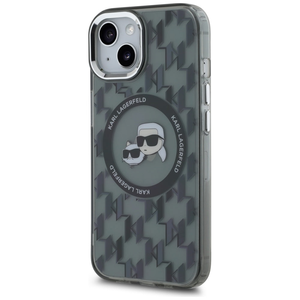 Karl Lagerfeld MagSafe dėklas iPhone 15 Plus – juodas -- iPhone 15 Plus
