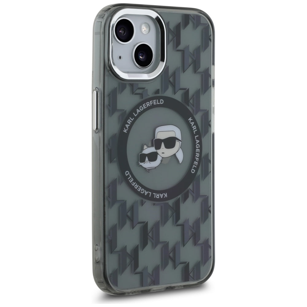 Karl Lagerfeld MagSafe dėklas iPhone 15 Plus – juodas -- iPhone 15 Plus