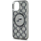 Karl Lagerfeld MagSafe dėklas iPhone 15 Plus – juodas -- iPhone 15 Plus