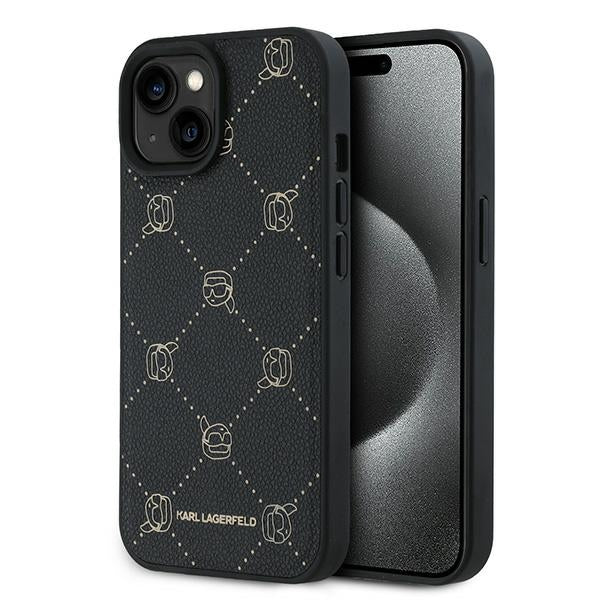Karl Lagerfeld MagSafe dėklas iPhone 15 Plus – juodas