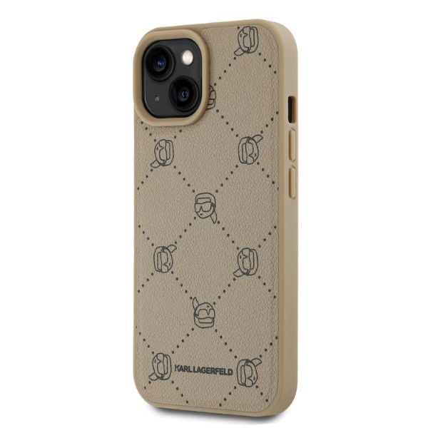 Karl Lagerfeld MagSafe dėklas iPhone 15 – smėlinis