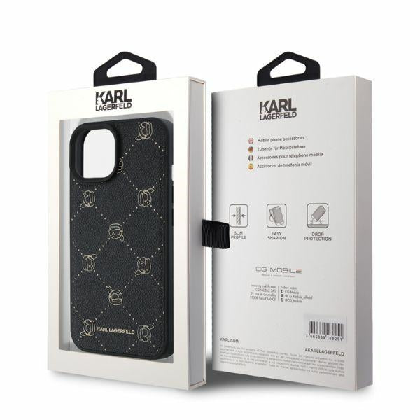 Karl Lagerfeld MagSafe dėklas iPhone 15 – juodas