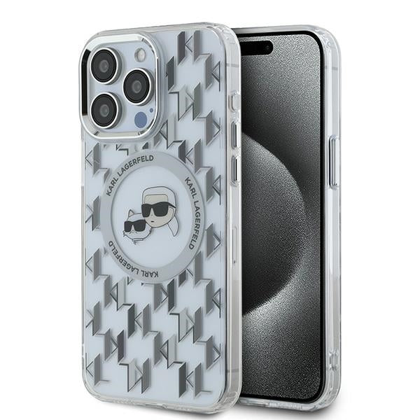 Karl Lagerfeld MagSafe dėklas iPhone 15 Pro Max – skaidrus