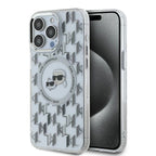 Karl Lagerfeld MagSafe dėklas iPhone 15 Pro Max – skaidrus