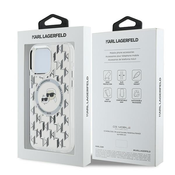 Karl Lagerfeld MagSafe dėklas iPhone 15 Pro Max – skaidrus