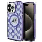 Karl Lagerfeld MagSafe dėklas iPhone 15 Pro Max – violetinis