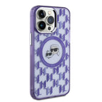 Karl Lagerfeld MagSafe dėklas iPhone 15 Pro Max – violetinis
