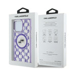 Karl Lagerfeld MagSafe dėklas iPhone 15 Pro Max – violetinis